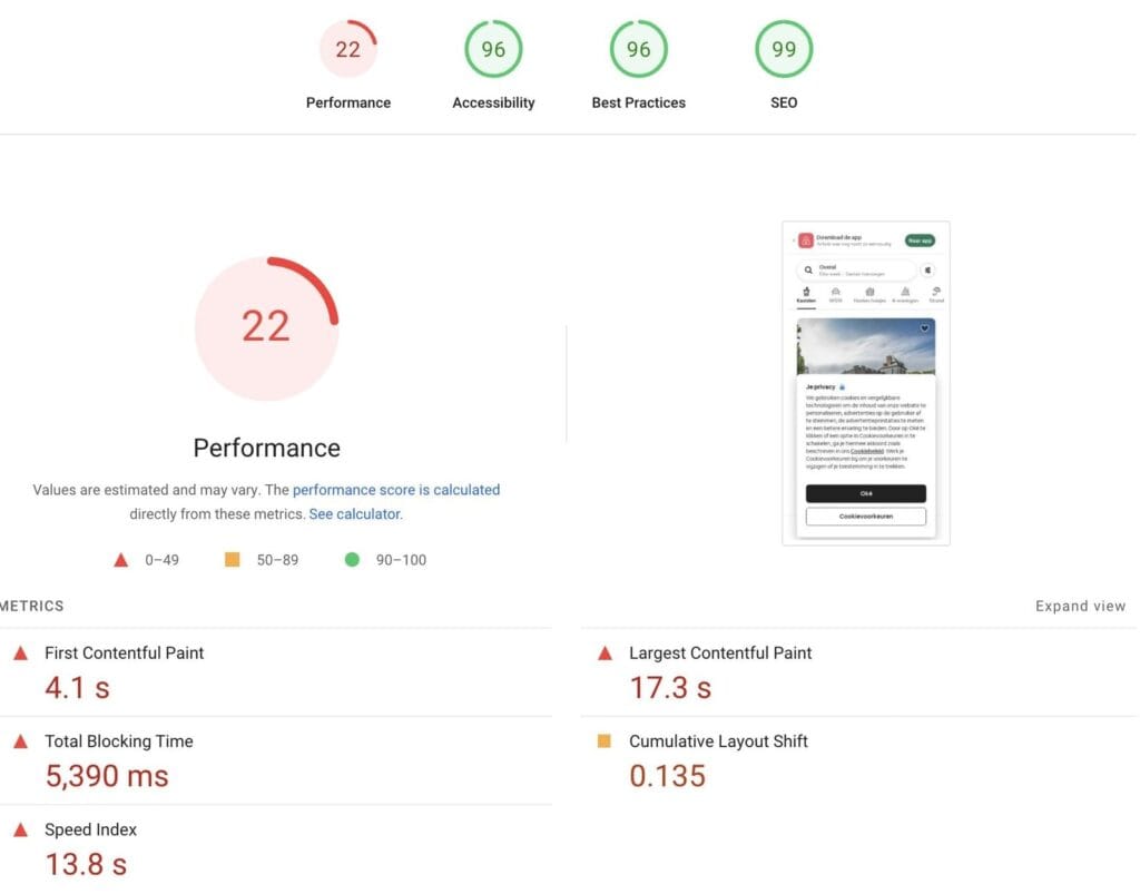 pagespeed insights wordpress mobiel