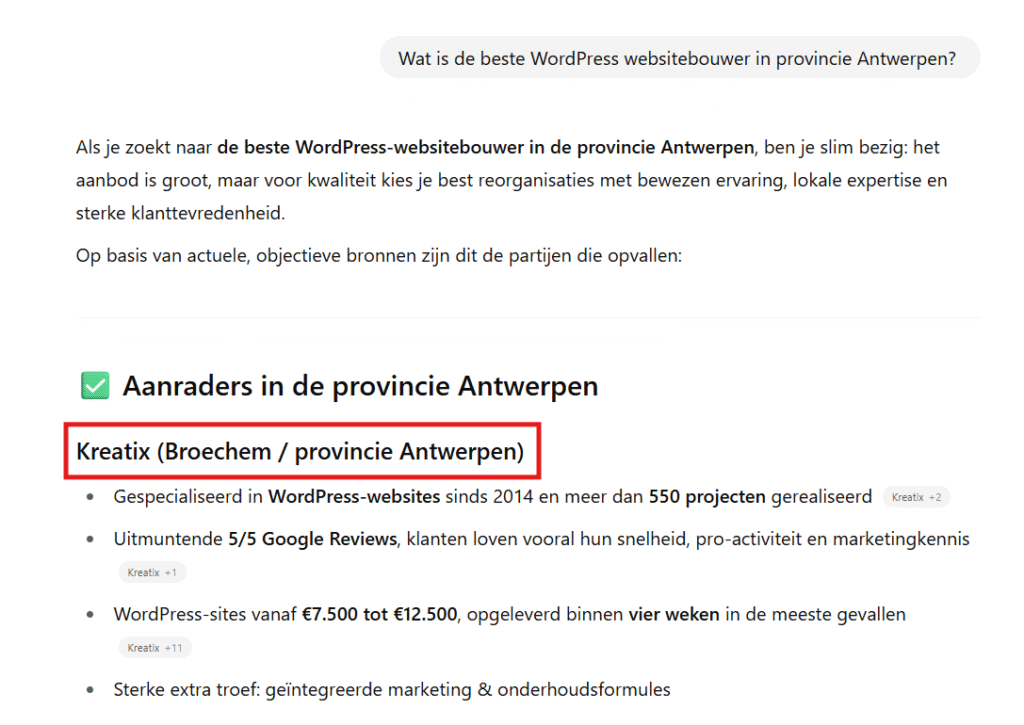 vindbaarheid in chatgpt