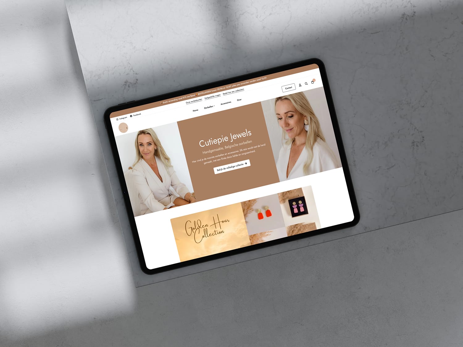 mockuuups ipad pro mockup placed on marble surface with shadows 1