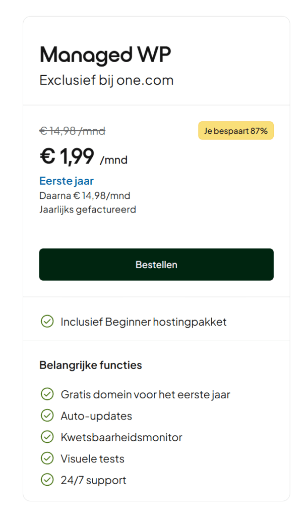 one.com hosting slecht